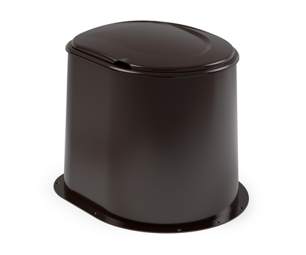 Туалет дачный пластиковый коричневый М1295 Фотография_1