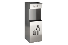 Урна для мусора с пепельницей нерж. 24 л Сатин САНАКС