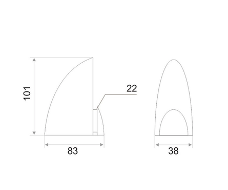 Полкодержатель для стеклянной полки пеликан 10 мм хром TRODOS (2 шт/уп) Фотография_1