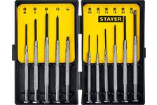 Отвертки часовые STAYER для особоточных работ 11 предм.