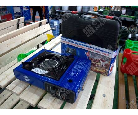 Плита газовая портативная пьезоподжиг пластиковый кейс м5 Фотография_2