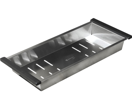 Мойка 78x48 (3,0) врезная левая 1 1/2 22см с сифоном + коландер + дозатор Сатин SANTEK AQUA Фотография_2