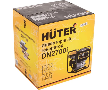 Генератор инверторный 2.7 кВт 220 В бак 10 л ручной стартер DN2700i HUTER Фотография_6
