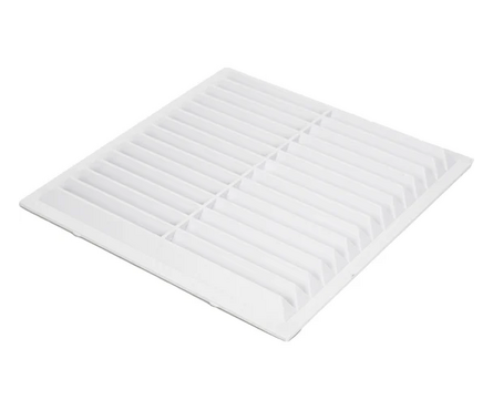 Решётка ПВХ вентиляционная вытяжная 130х130 мм белая ЭВЕНТ Фотография_1