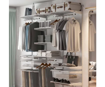 Рельс несущий для гардеробной системы 1260х48х9.6 мм графит ПРАКТИК Фотография_1