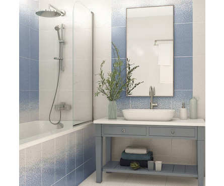 Плитка облицовочная Лейла голубая низ 02 250х400х8 мм 1-й сорт Фотография_1