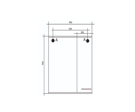 Шкаф навесной Mixline Росток 65 левый (ПВХ) Фотография_3