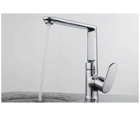 Смеситель для кухни однорычажный D&K высокий гусак хром DA1312401 Фотография_1