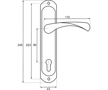 Ручка на планке 85.326 AL SN/CP алюминий сатин/хром VETTORE Фотография_1