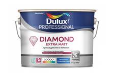 Краска ВД Dulux Professional Diamond Extra Matt  для стен и потолков, глубокоматовая, белая BW, 10 л