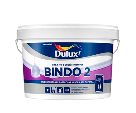Краска ВД Dulux BINDO 2 BW для потолков (9 л) Фотография_0