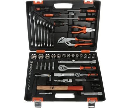 Набор инструментов 76 предметов 1/2 и 1/4 6-гранные 4-32 мм ВИХРЬ Фотография_3