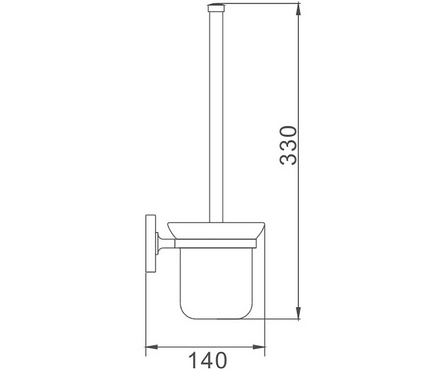 Ерш настенный хром HB1910 HAIBA Фотография_1
