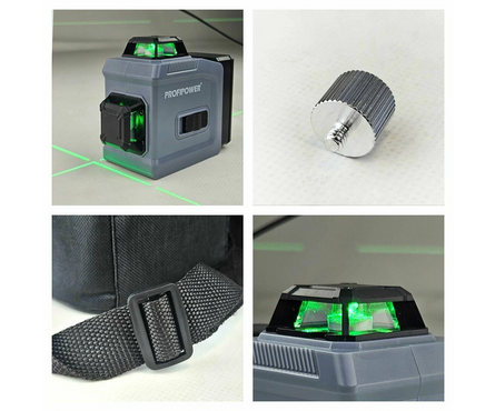 Лазерный нивелир 12 лучей зеленый Li-ion 1шт NL-12G PROFIPOWER Фотография_2