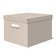 Коробка картонная для хранения 26х35х20 см с крышкой бежевая PASTEL Фотография_0