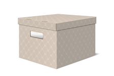 Коробка картонная для хранения 26х35х20 см с крышкой бежевая PASTEL