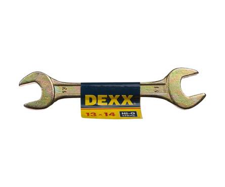 Ключ рожковый гаечный DEXX 13х14 мм, желтый цинк Фотография_0
