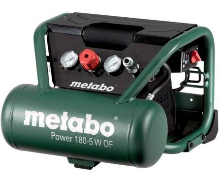 Компрессор Metabo Power 180-5 W OF, 230 В, 1,1 кВт, 160 л/мин, 5 л, 8 бар, 16 кг, безмасляный Фотография_0