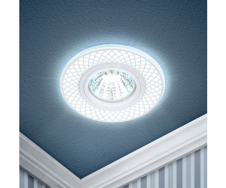 Светильник точечный светодиодный Эра GU5.3 DL4213Вт+3Вт, белый/белый Фотография_1