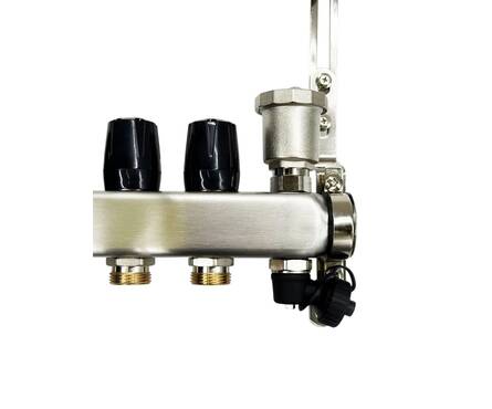 Коллекторная группа без расходомеров без кранов в сборе 4 вых 1х3/4 Фотография_2