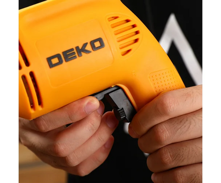 Дрель-шуруповерт сетевой 600 Вт, 0-2800 об/мин, 10 Нм DKD600W DEKO Фотография_4