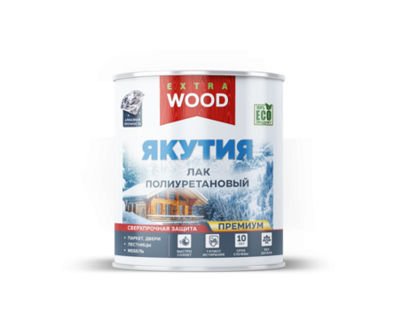 Лак для дерева полиуретановый WOOD Extra Якутия 0.9 кг Фотография_0