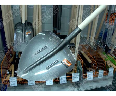 Лопата породная рельсовая сталь с деревянным черенком ШАБАШКА Фотография_1