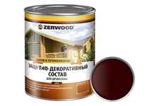 Защитно-декоративный состав ZERWOOD ZDS для древесины, палисандр, 3 л
