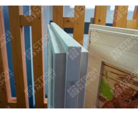 Дверь для бани 1.9x0.7 м глухая, полотно липа, коробка из хвои Фотография_3