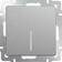 Выключатель В Рамку Одноклавишный С Подсветкой Серебряный рифленый IP20 10А 250В Универс Werkel Фотография_0