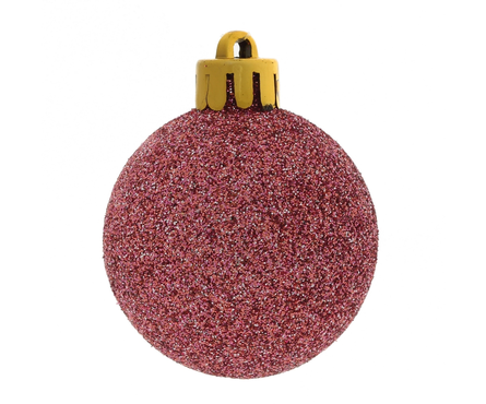 Набор елочных шаров 6/5/4/3 см, розовые (40 шт/уп) Фотография_3