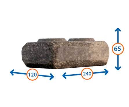 Кирпич облицовочный Ermix Стареный серо-белый, 240х120х65 мм, гиперпрессованный Фотография_1