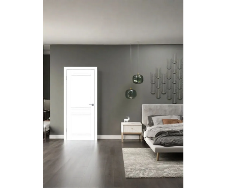 Дверь межкомнатная Дуб Сатин Белый L11 глухая 800х2005 мм Фотография_1