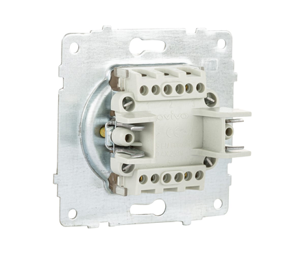 Выключатель MINA OVIVO, 2-кл, белый Фотография_1