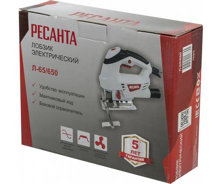 Лобзик 650 Вт 500-3000 об/мин, пропил 65 мм Л-65/650 РЕСАНТА Фотография_10
