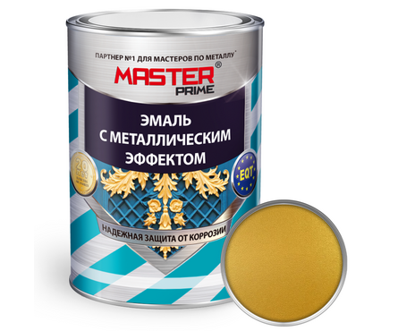 Эмаль металлик золото MASTER PRIME 0.4 кг Фотография_0