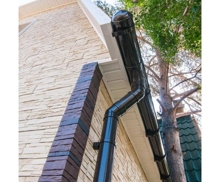 Труба водосточная ДЁКЕ LUX шоколад 1 м  Фотография_2