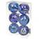 Набор шаров SY16-23 блестящие синий/голубой, диаметр 8 см (6 шт) Фотография_0