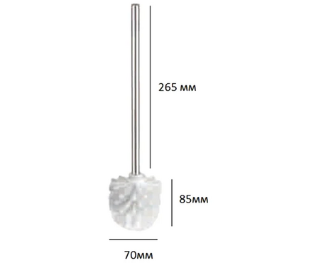 Ершик для унитаза без подставки хром 754/L Фотография_2