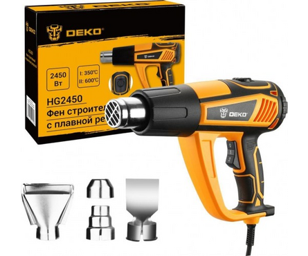Фен технический 2450 Вт 350-600°C плавная регулировка HG2450 DEKO Фотография_1