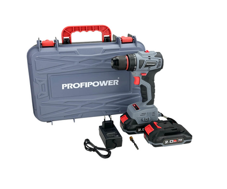 Дрель-шуруповерт бесщеточный 20 В 2 шт Li-ion акк. 2 Ач, 40 Нм, з.у. кейс  MKBL-20B PROFIPOWER Фотография_4