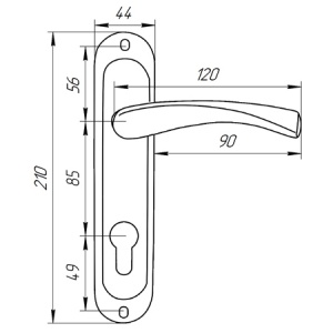 Ручки на планке РДП 2-023-85Ц-АМ антик медь Фотография_1