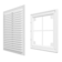 Решетка ПВХ вентиляционная вытяжная с сеткой с рамкой разъемная 249х249 мм белая Фотография_2