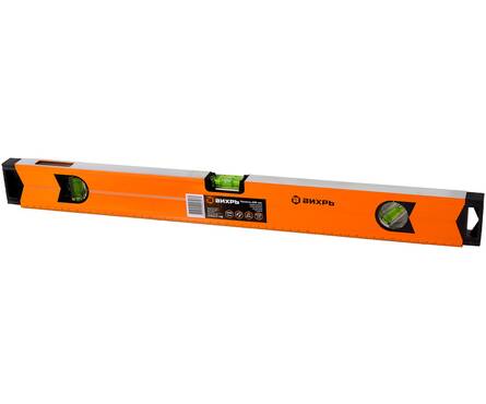 Уровень 600 мм алюминиевый магнитный фрезерованный 3 глазка ВИХРЬ Фотография_1