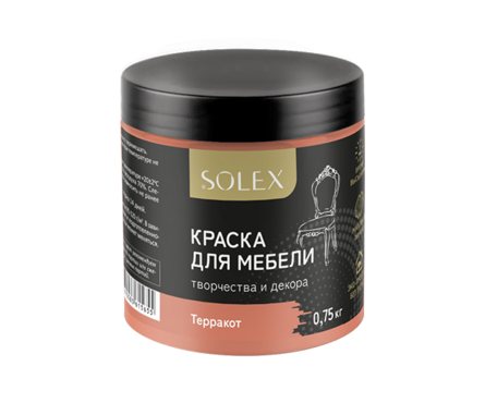 Краска для мебели SOLEX терракот 0.75 кг Фотография_1