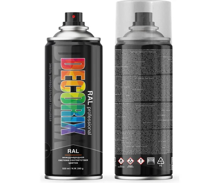 Аэрозольная краска коричневая матовая RAL8017 PROFESSIONAL DECORIX 520 мл Фотография_1