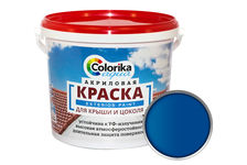 Краска COLORIKA AQUA для крыши и цоколя, синяя (3 кг)