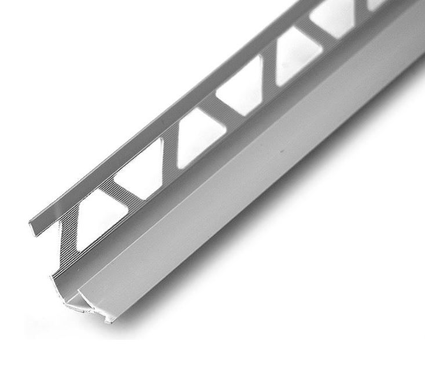 Угол ПВХ для плитки внутренний 8-7х2500 мм светло-серый ИДЕАЛ Фотография_0