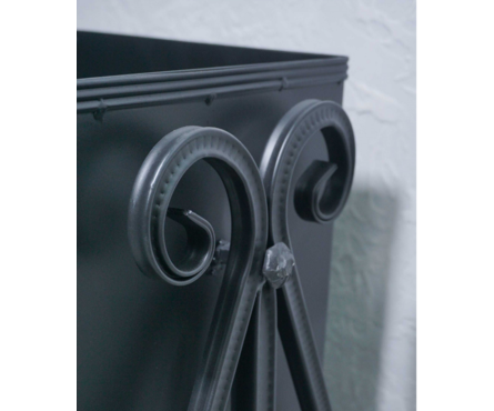 Урна уличная с бортиками на маятниковой подставке без крыши Фотография_3