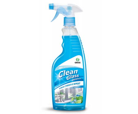 Средство для мытья стекол и зеркал голубая лагуна Clean Glass GRASS 600 мл Фотография_0